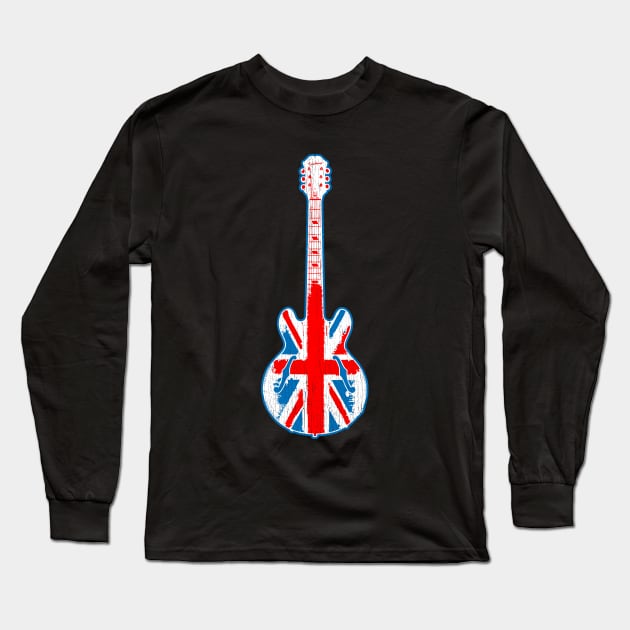 BRIT POP GUITAR Long Sleeve T-Shirt by trev4000